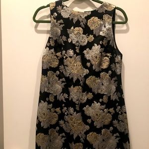 Alice & Olivia Metallic Floral Sheath Mini Dress